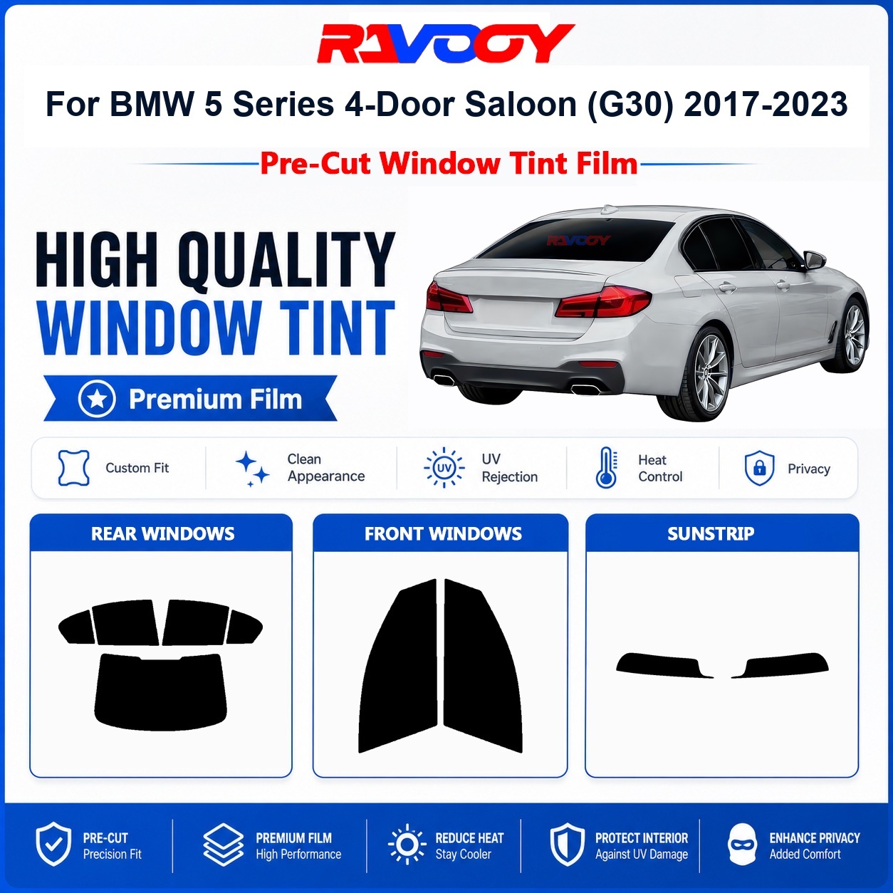 Privacy Screen Protector - Kaca Film Premium Pre-Cut Untuk BMW