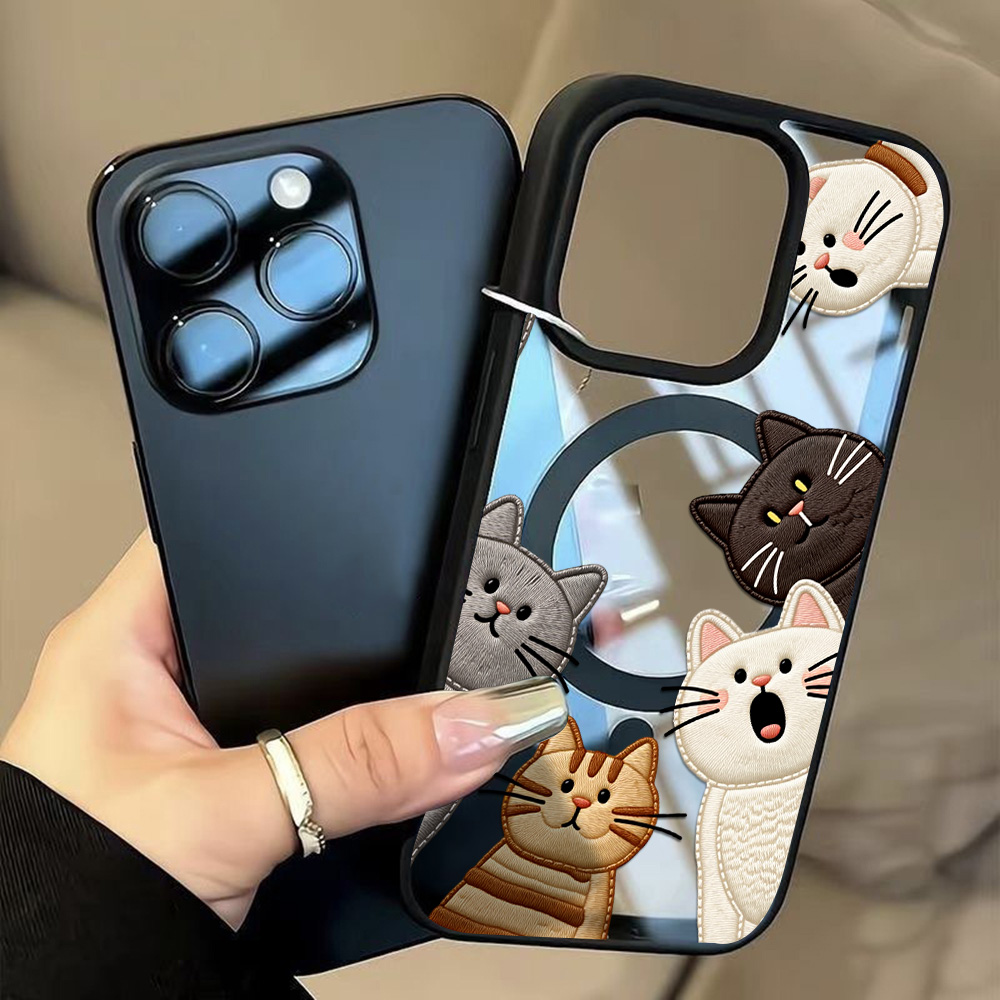 Casing HP Kucing Bordir Imitas - Apple Iphone 15 Pro Max ulasan dan harga